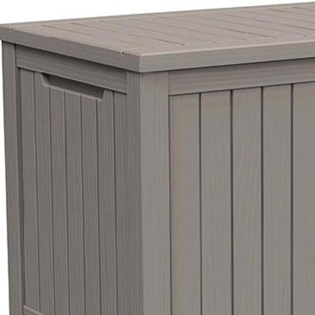 56" Light Brown Polypropylene Water Resistant Deck Box