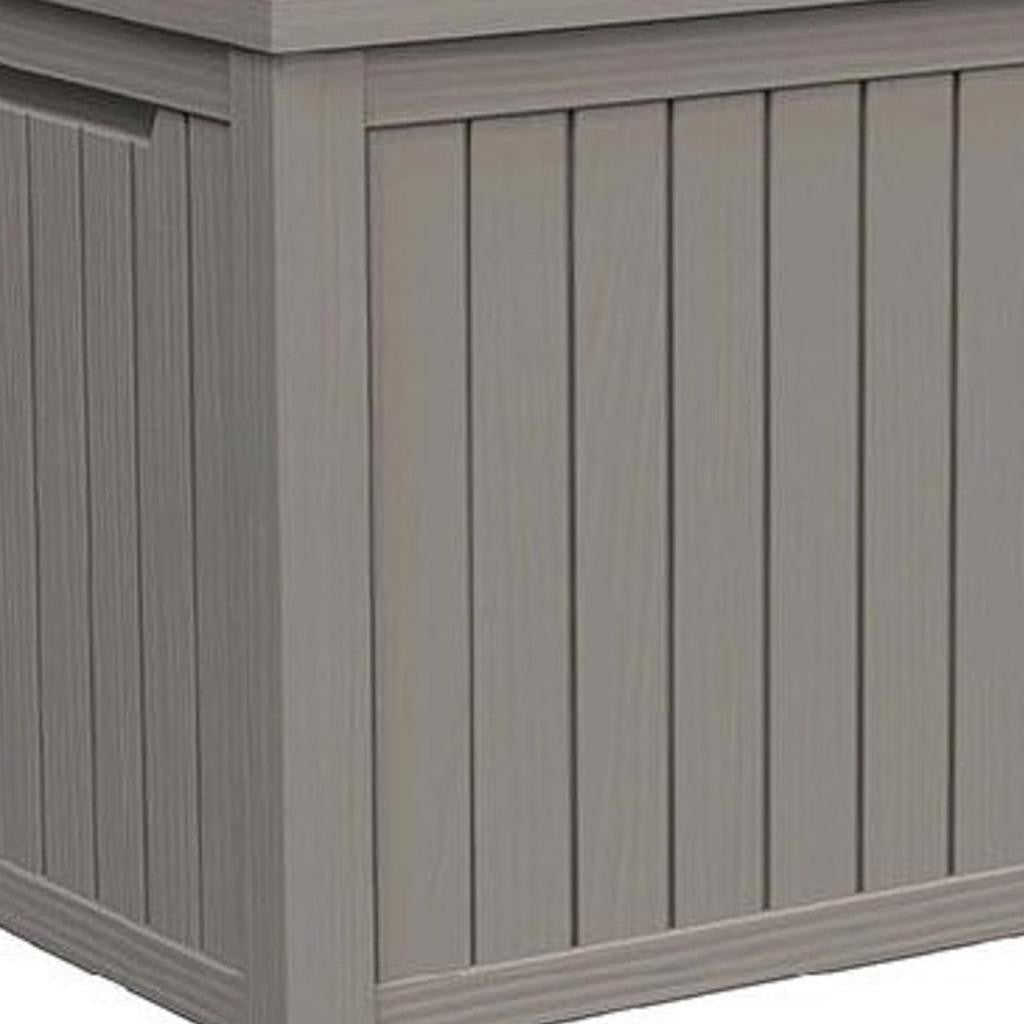 56" Light Brown Polypropylene Water Resistant Deck Box