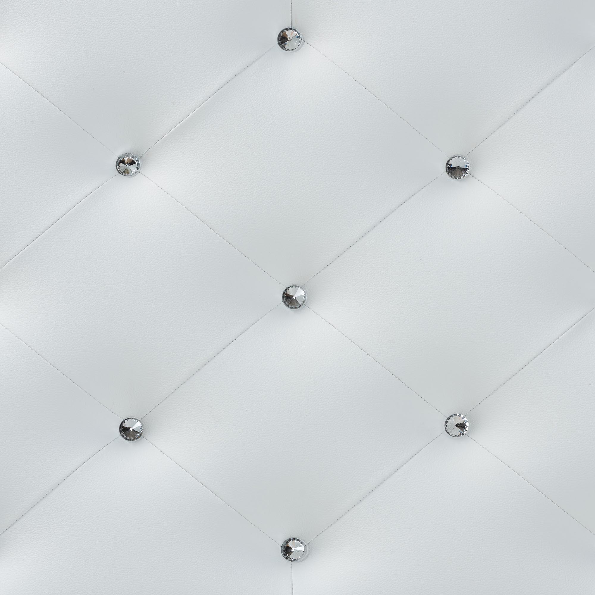 Baxton Studio Viviana Modern and Contemporary White Faux Leather Upholstered Button-Tufted Twin Size Headboard