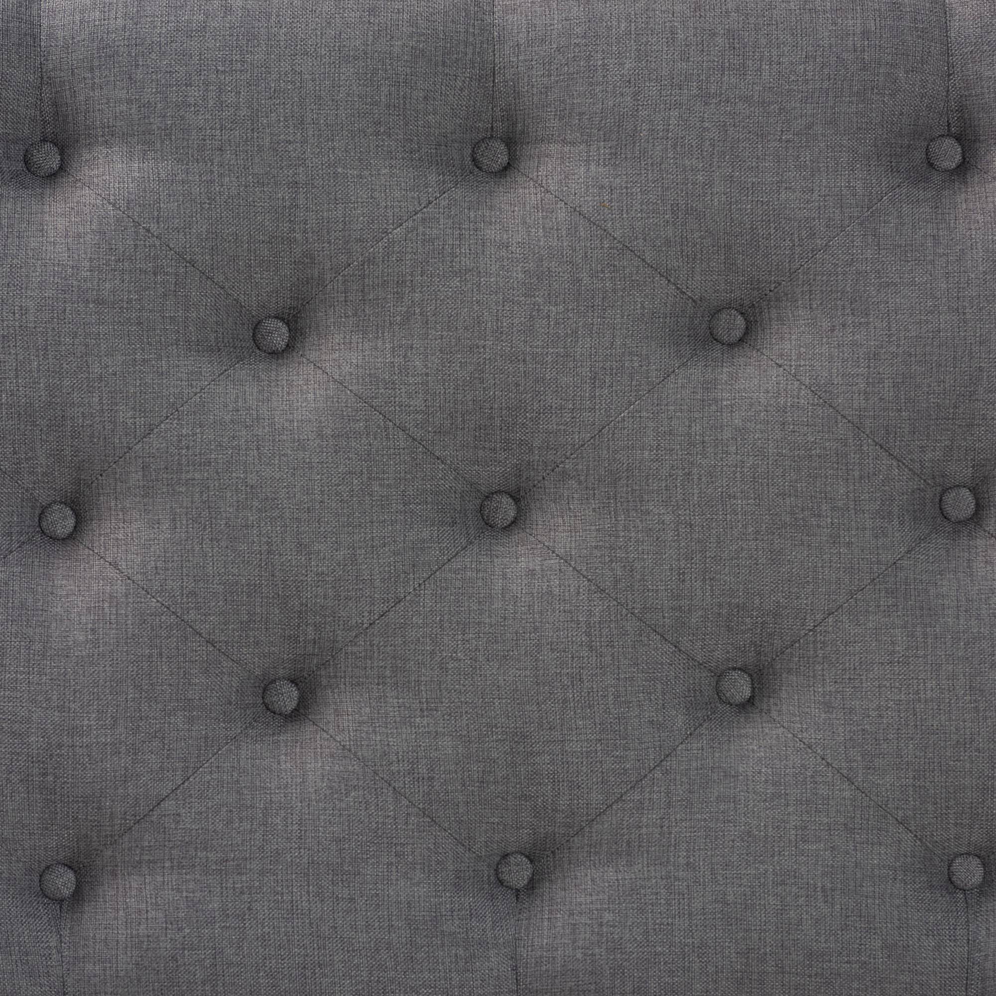 Baxton Studio Viviana Modern and Contemporary Grey Fabric Upholstered Button-Tufted Twin Size Headboard