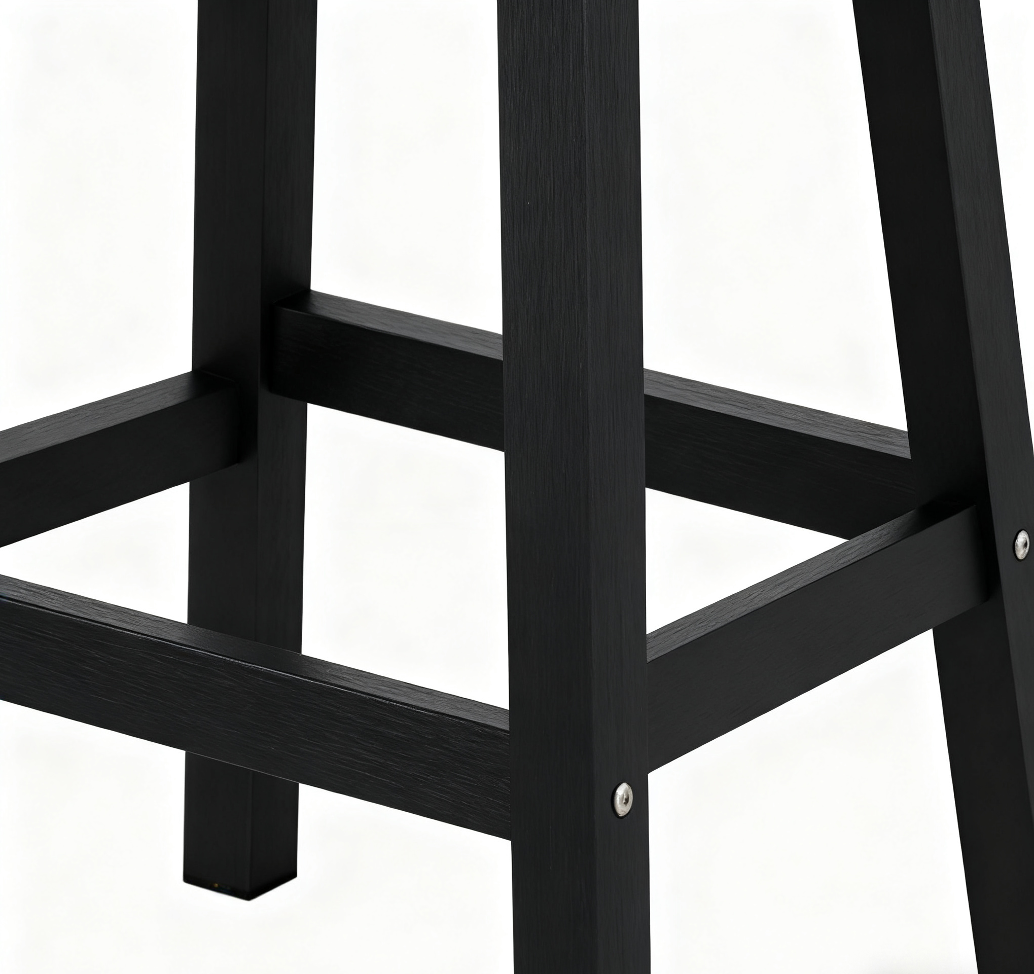Set of Two 24" Black Polyresin Backless Outdoor Counter Height Bar Chairs