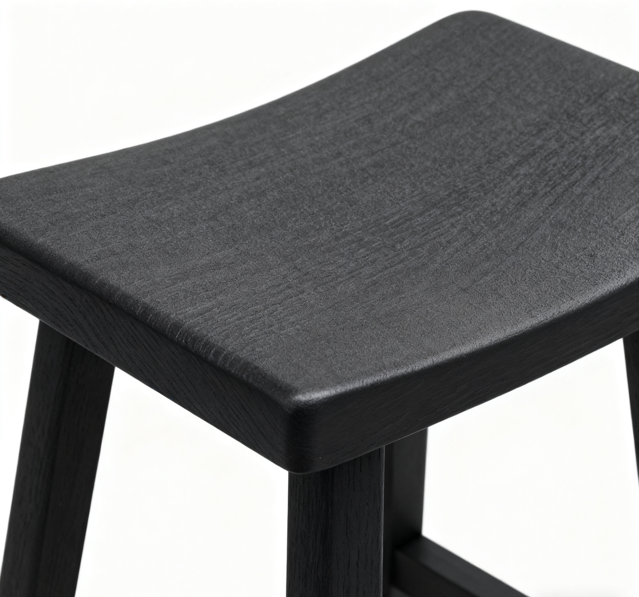 Set of Two 29" Black Polyresin Backless Outdoor Bar Height Chairs
