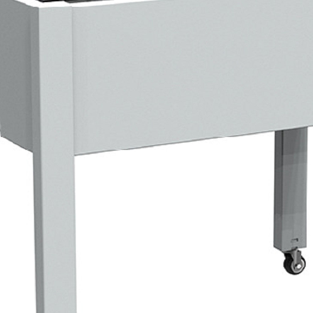 29" X 30" Gray Resin Rectangular Raised Garden Bed