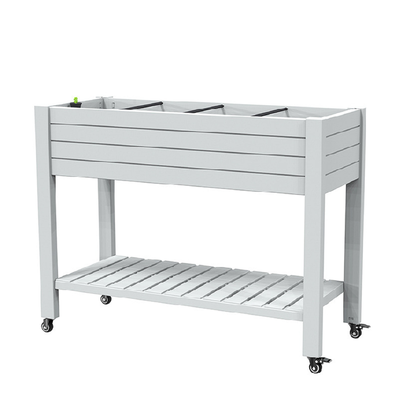 34" X 43" Gray Resin Rectangular Raised Garden Bed