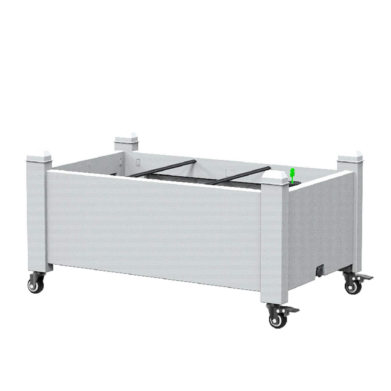 18" X 30" Gray Resin Rectangular Planter Box