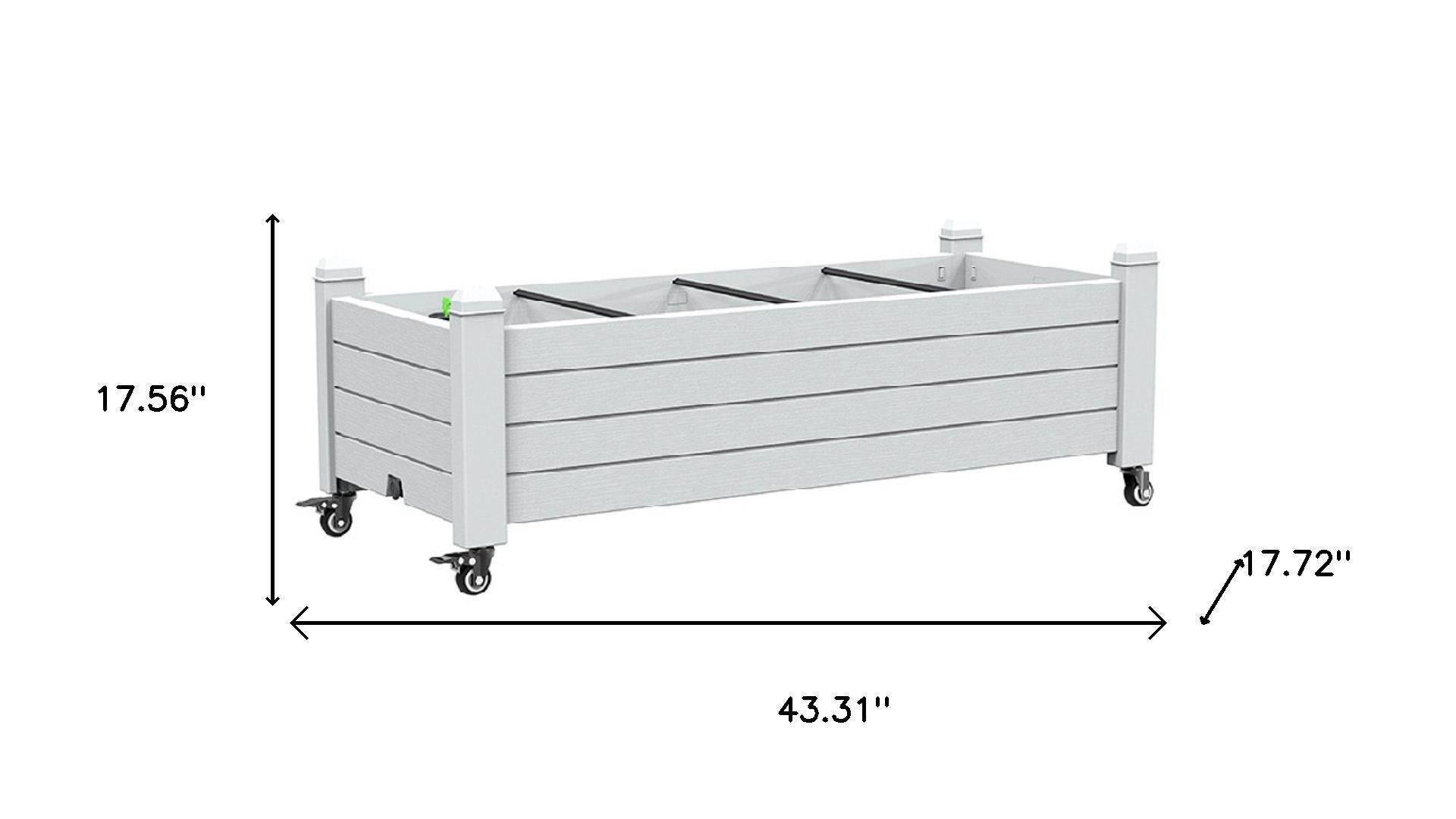 18" X 43" Resin Rectangular Planter Box