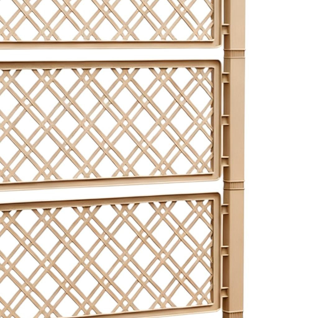 59" X 43" Light Brown Resin Rectangular Planter Box