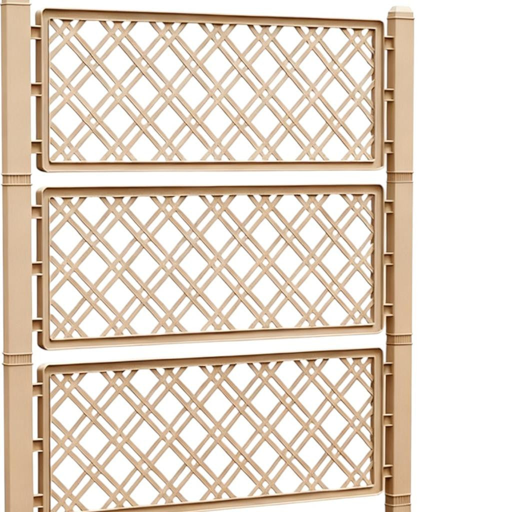 59" X 43" Light Brown Resin Rectangular Planter Box