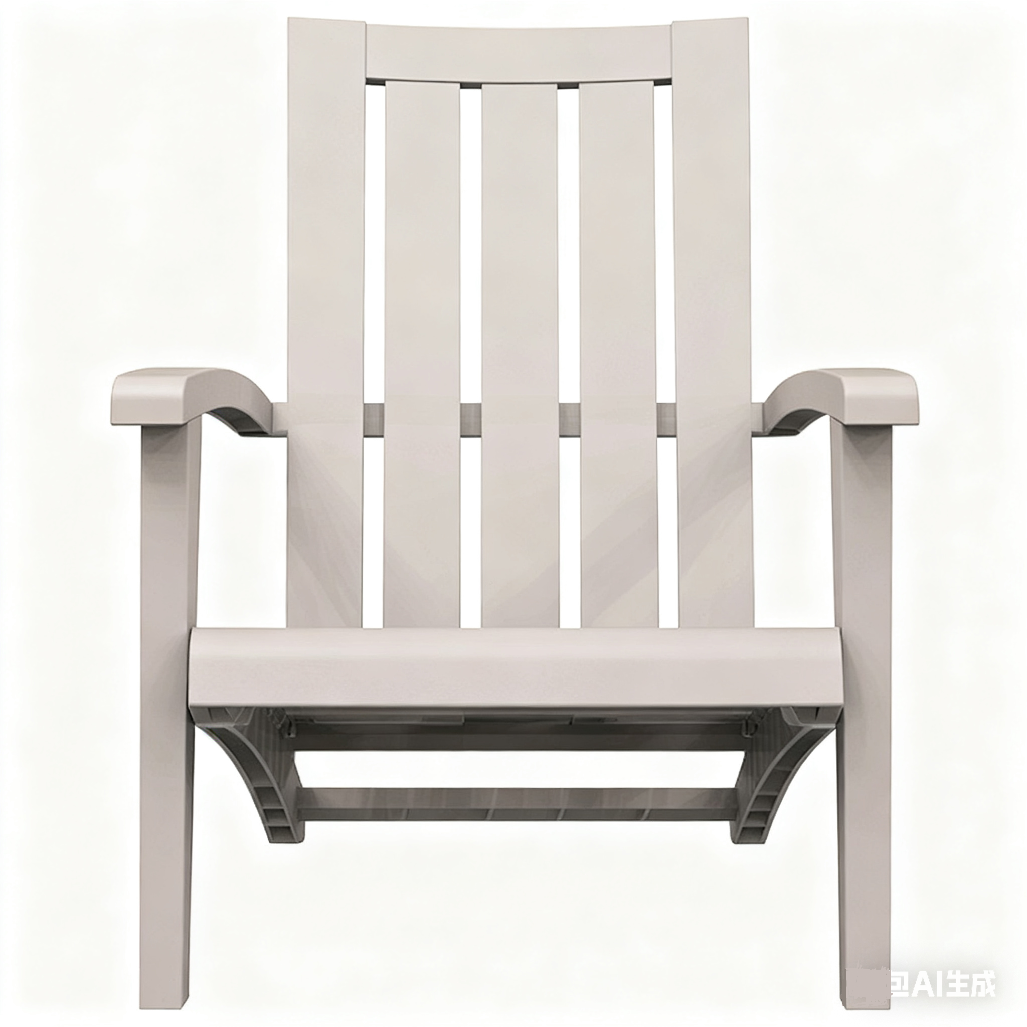 33" Light Brown Faux Wood Heavy Duty Plastic Outdoor Adirondack Chair