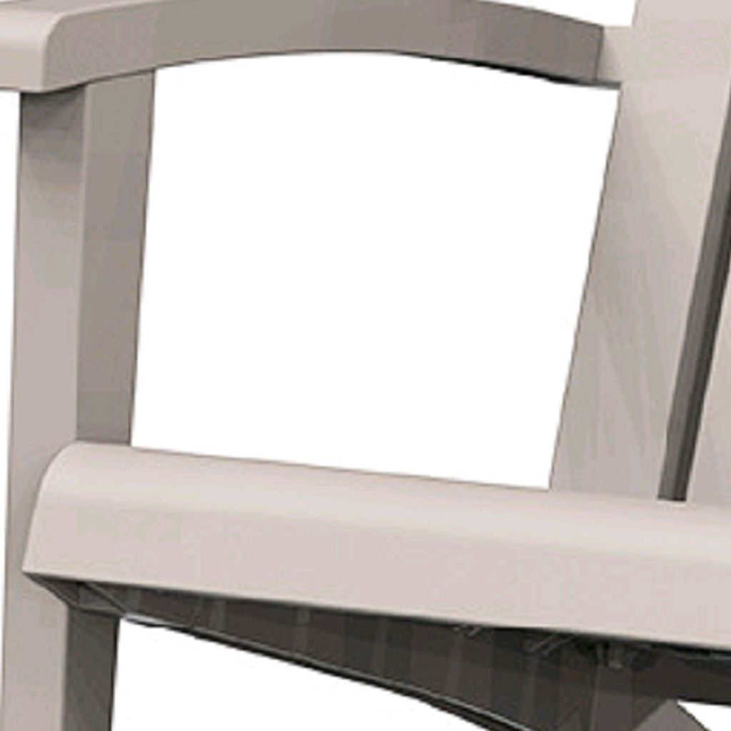 33" Light Brown Faux Wood Heavy Duty Plastic Outdoor Adirondack Chair