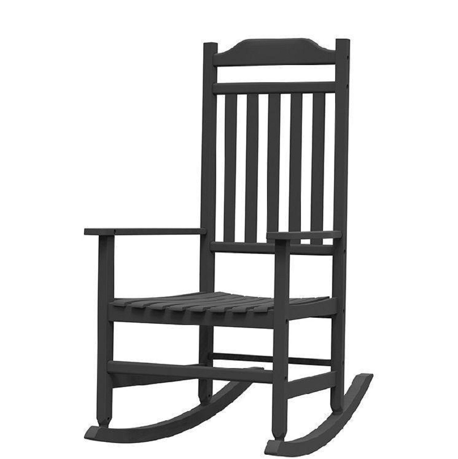 33" Black Heavy Duty Plastic Outdoor Rocking Chair