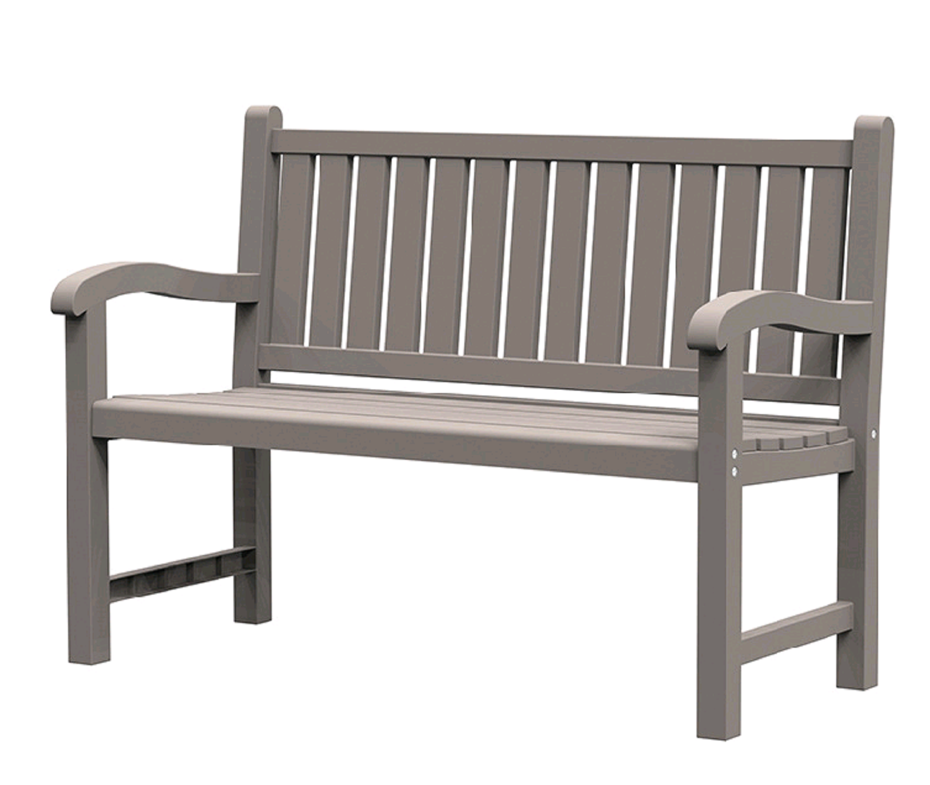 48" Light Brown Resin Garden Bench