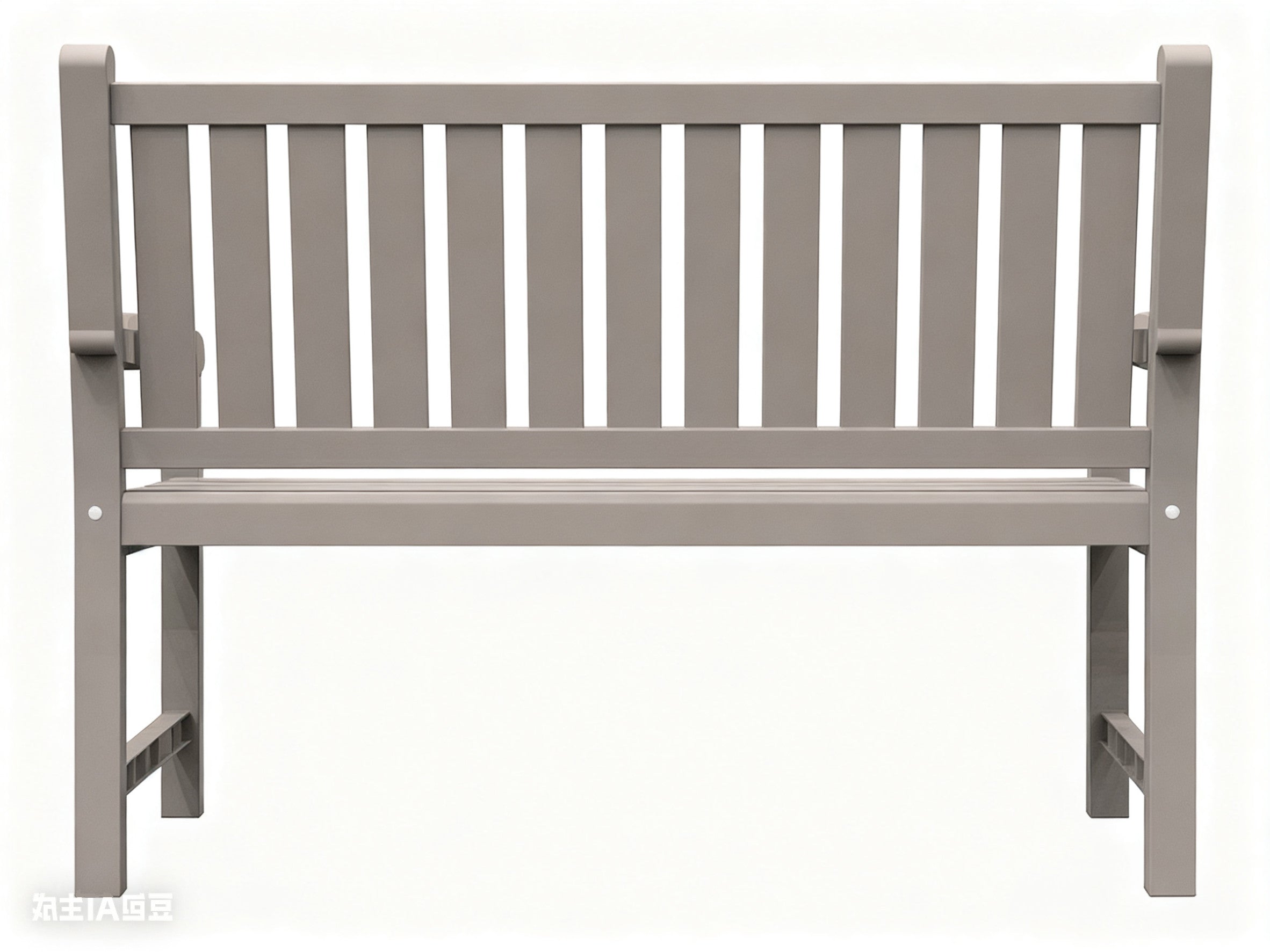 48" Light Brown Resin Garden Bench