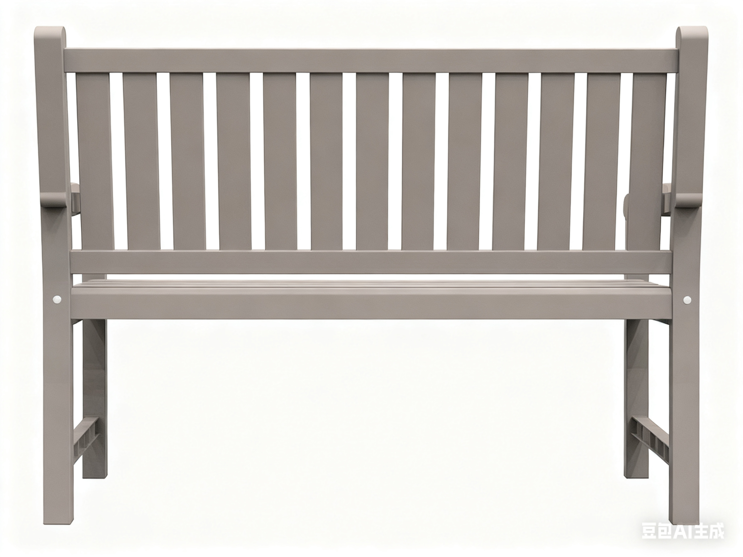 48" Light Brown Resin Garden Bench