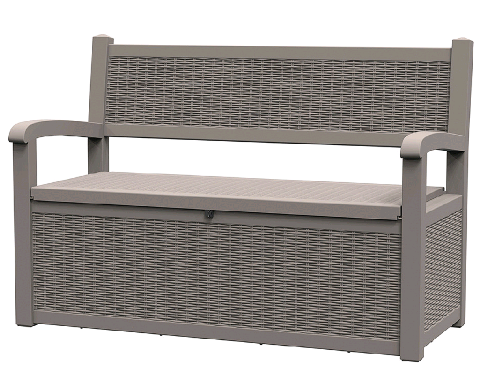 51" Light Brown Metal Storage Bench