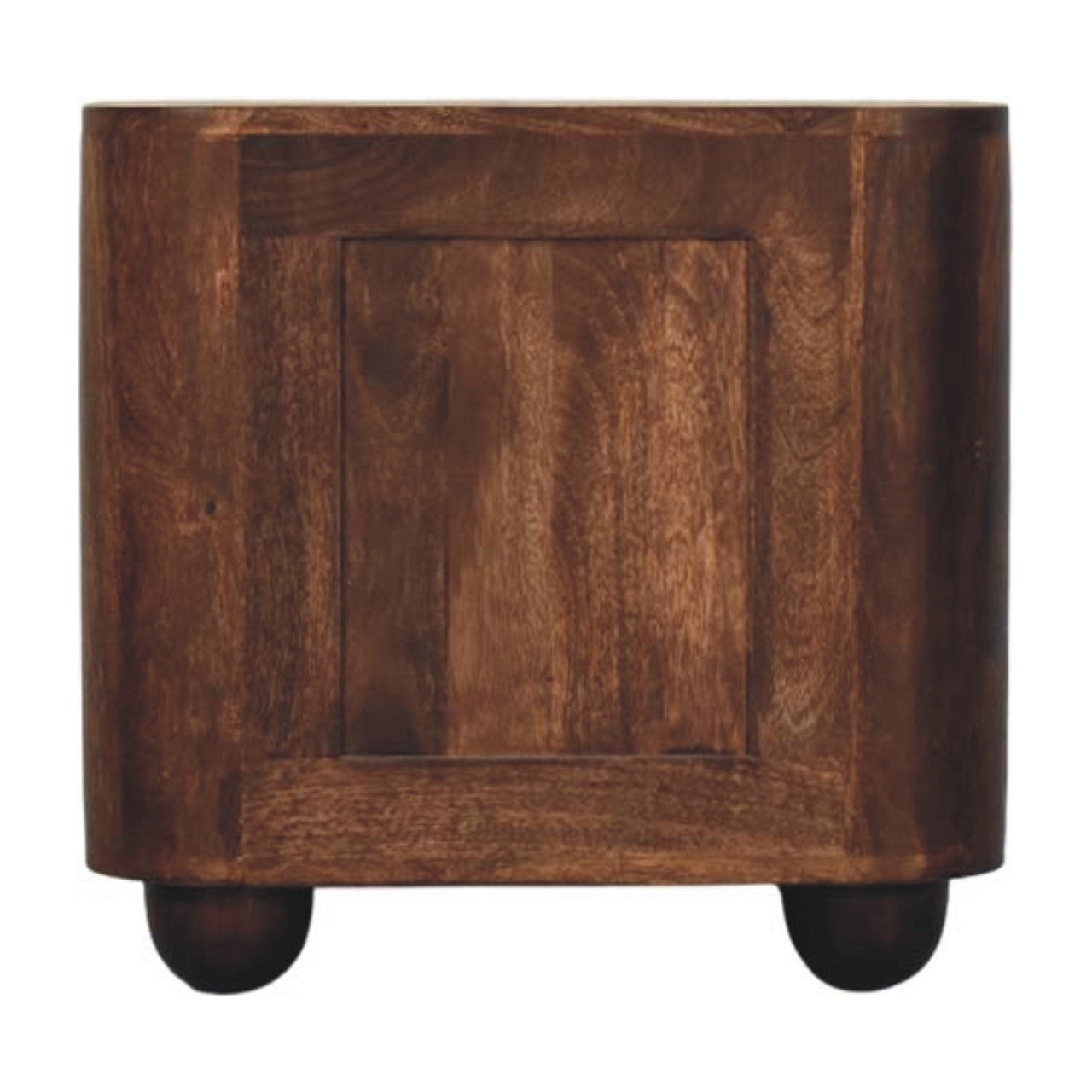 21" Brown Solid Wood Distressed Two Drawer Nightstand