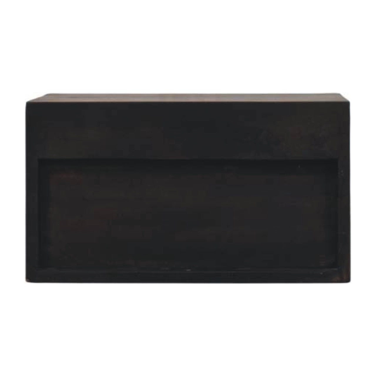 18" Brown Solid Wood One Drawer Floating Nightstand