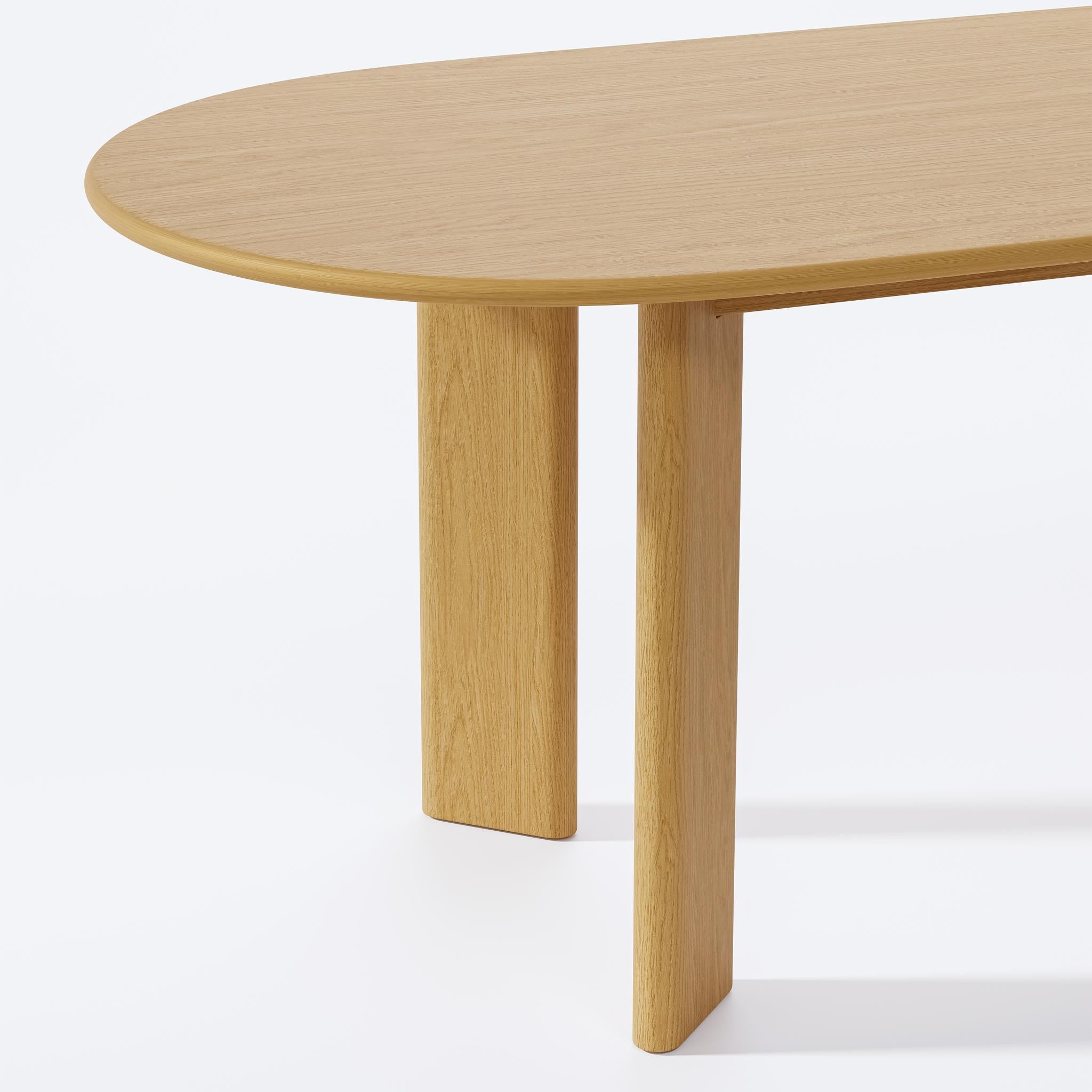 66" Natural Solid Wood Oval Dining Table