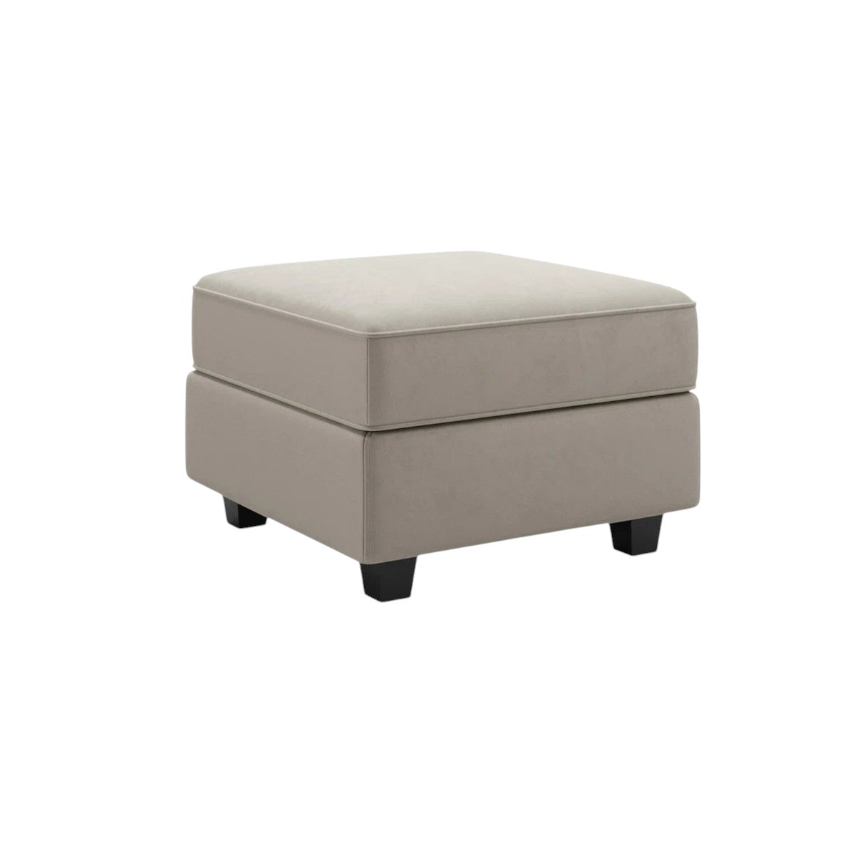 26" Gray and Black Microfiber Storage Ottoman