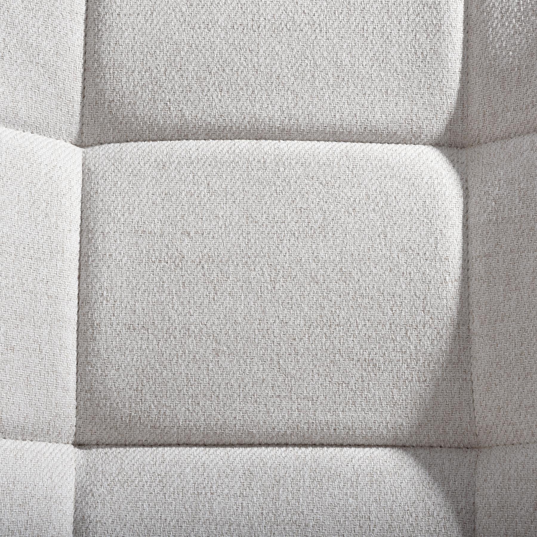 23" Beige and Natural Tufted Chenille and Solid Wood Wingback Chair
