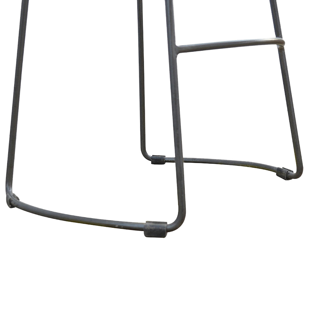 30" Brown and Black Solid Wood and Iron Bar Height Bar Chair