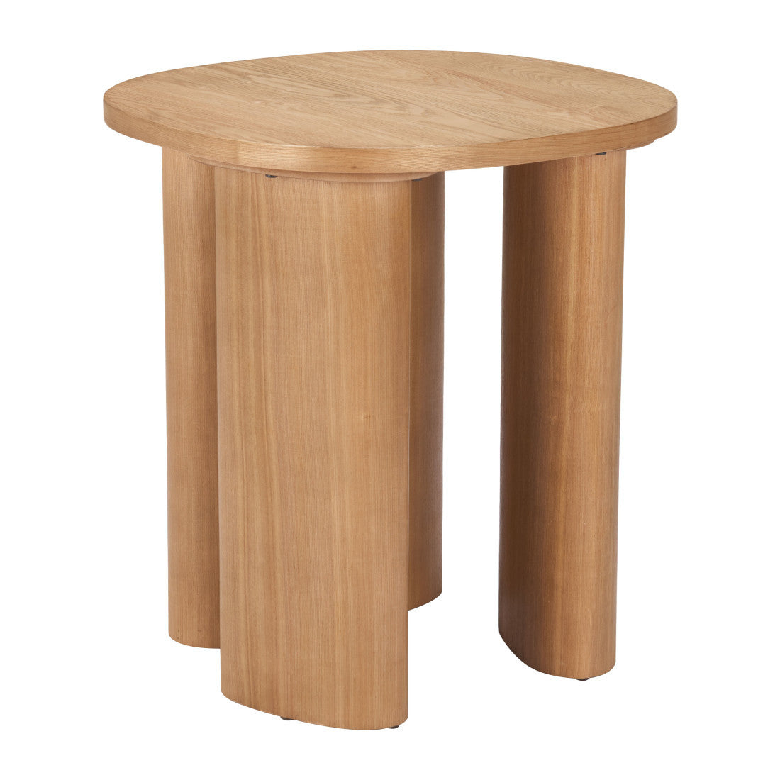 24" Natural Wood Oval End Table