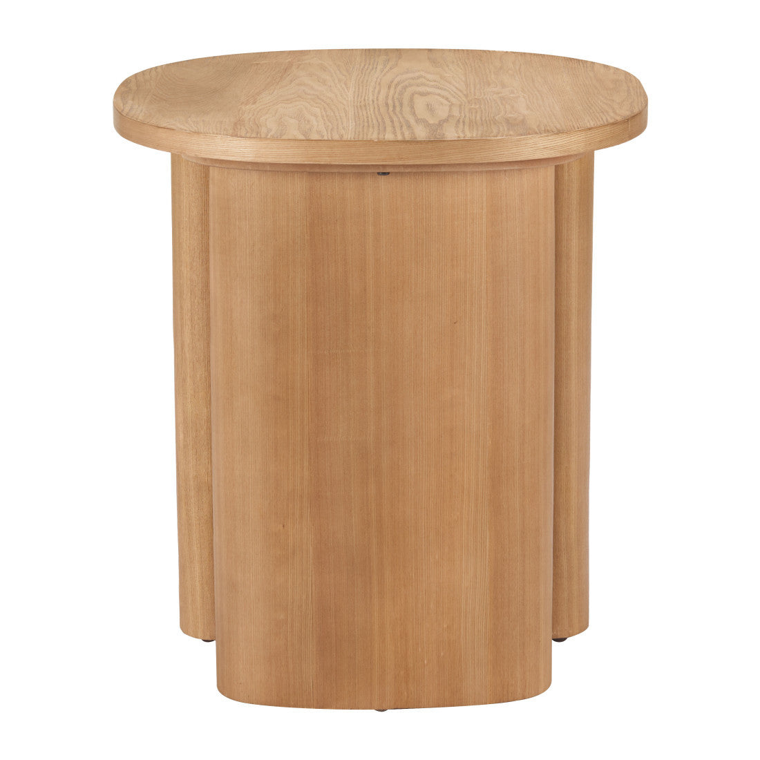 24" Natural Wood Oval End Table