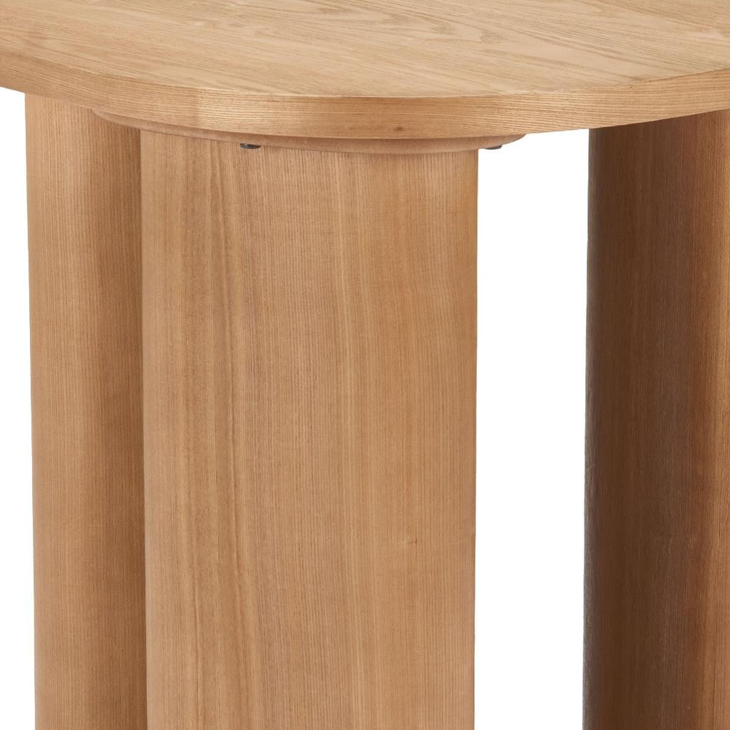 24" Natural Wood Oval End Table