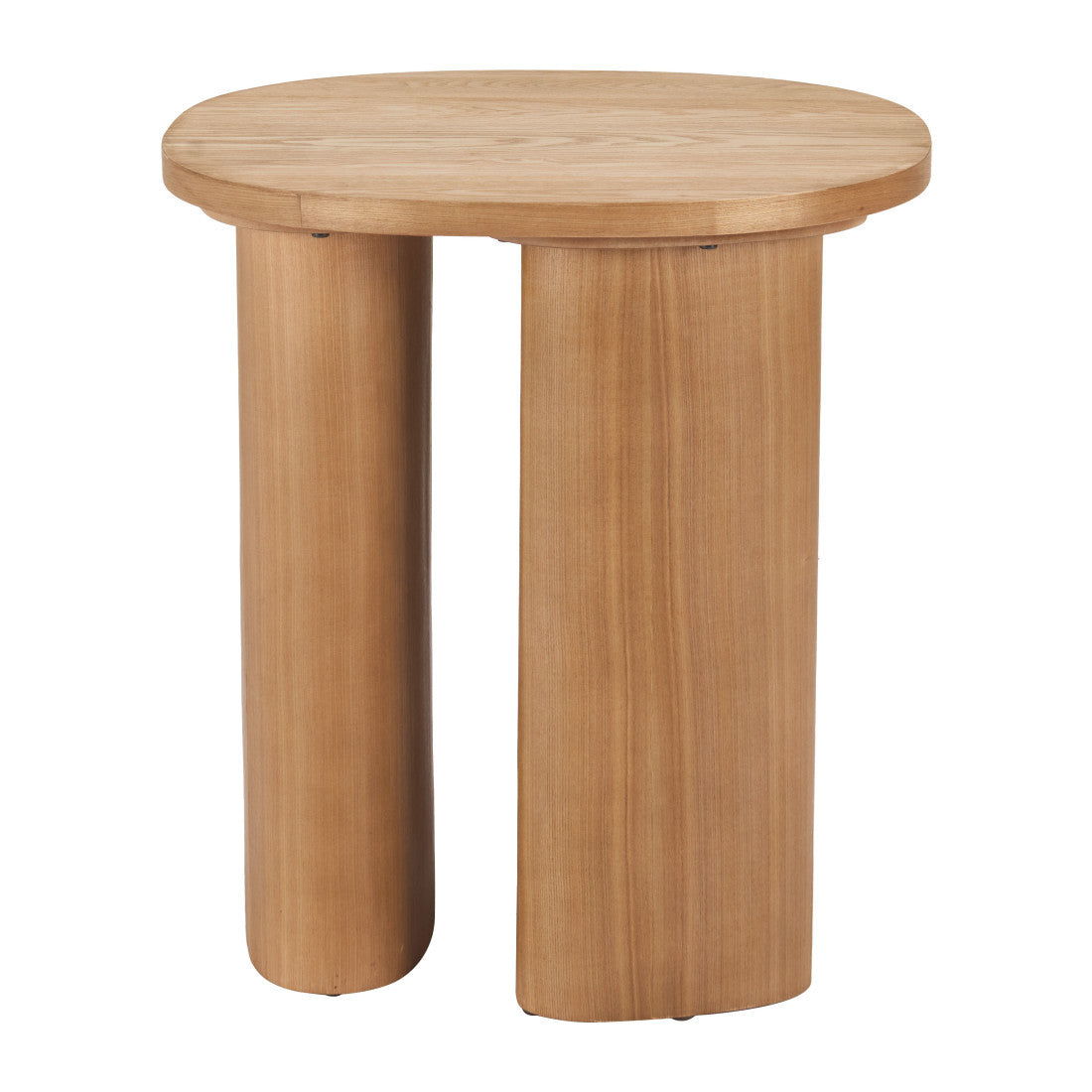 24" Natural Wood Oval End Table