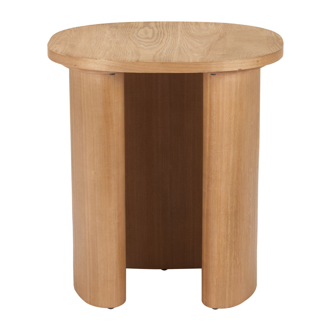 24" Natural Wood Oval End Table