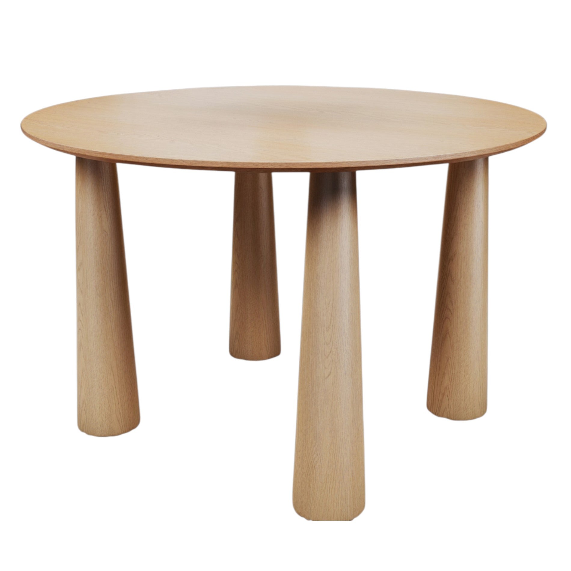 52" Natural Wood Round Top Dining Table