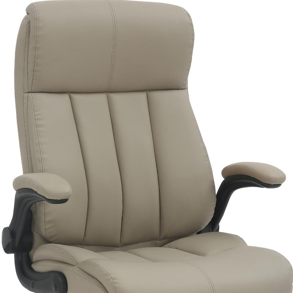 Taupe Adjustable Height Swivel Rolling Executive Office Chair