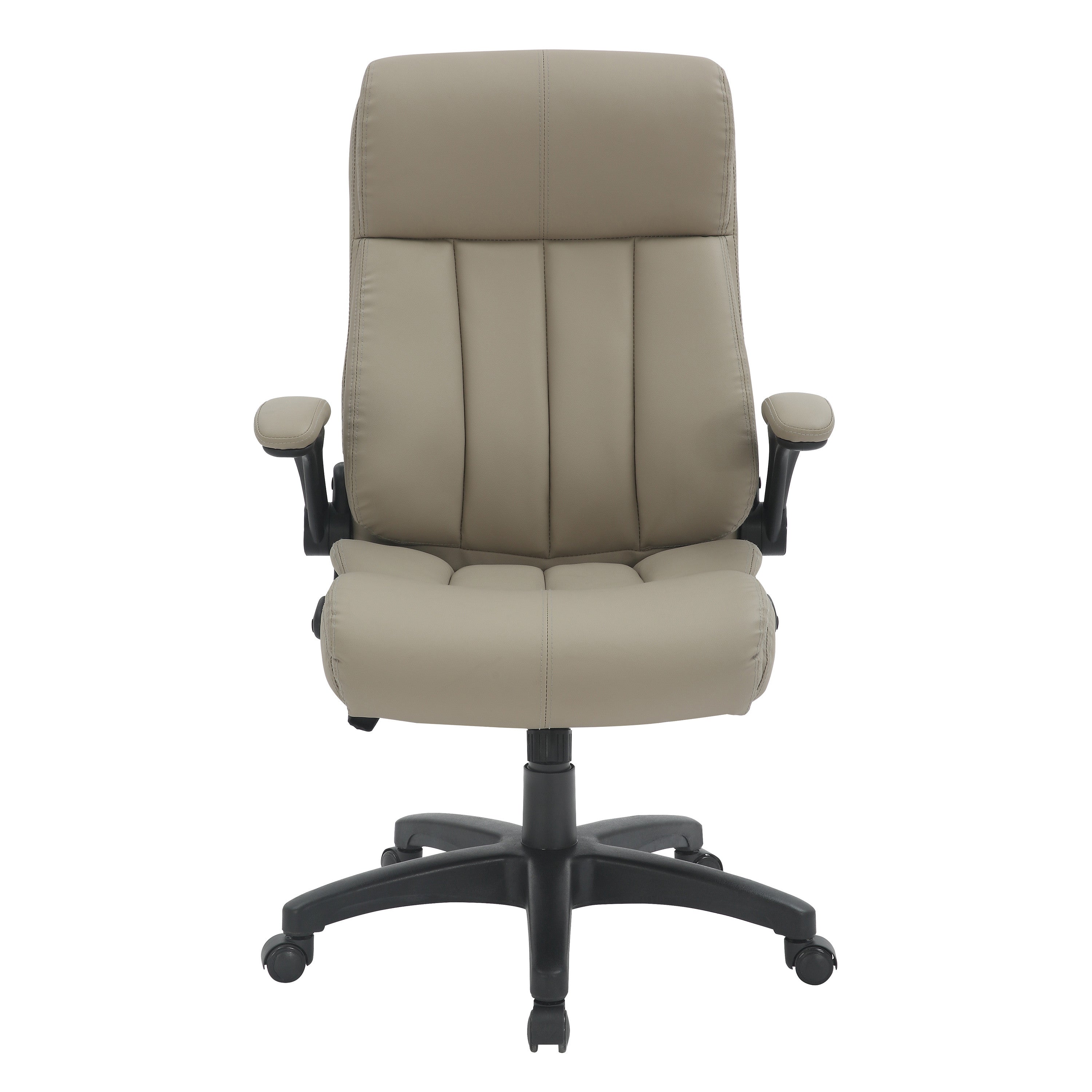 Taupe Adjustable Height Swivel Rolling Executive Office Chair