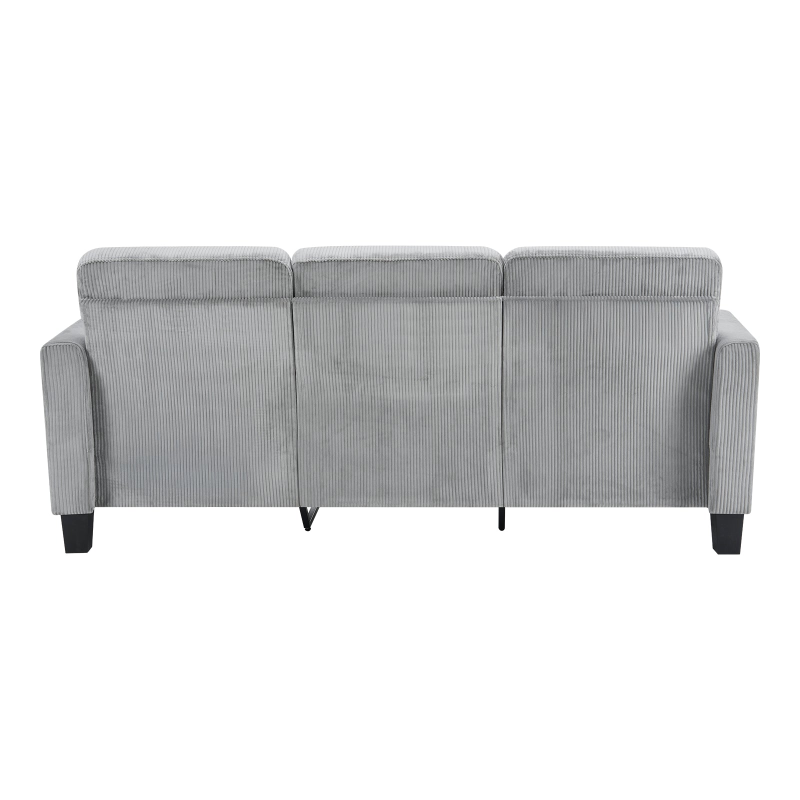 84" Gray Corduroy Sofa