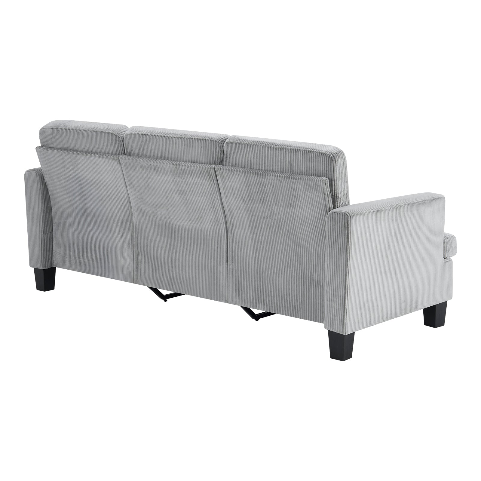 84" Gray Corduroy Sofa