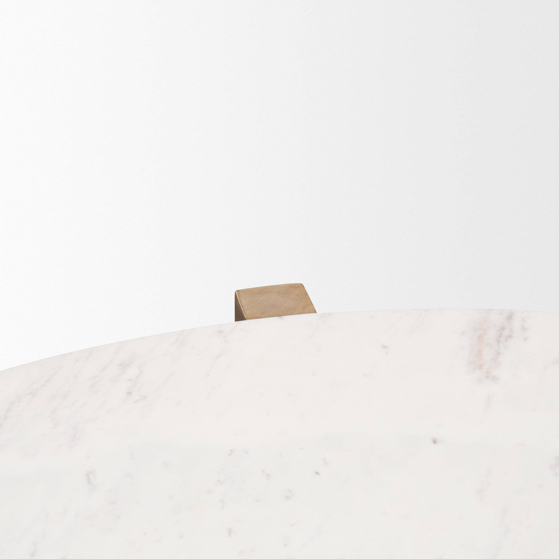 48" White and Brown Marble and Solid Wood Round Coffee Table