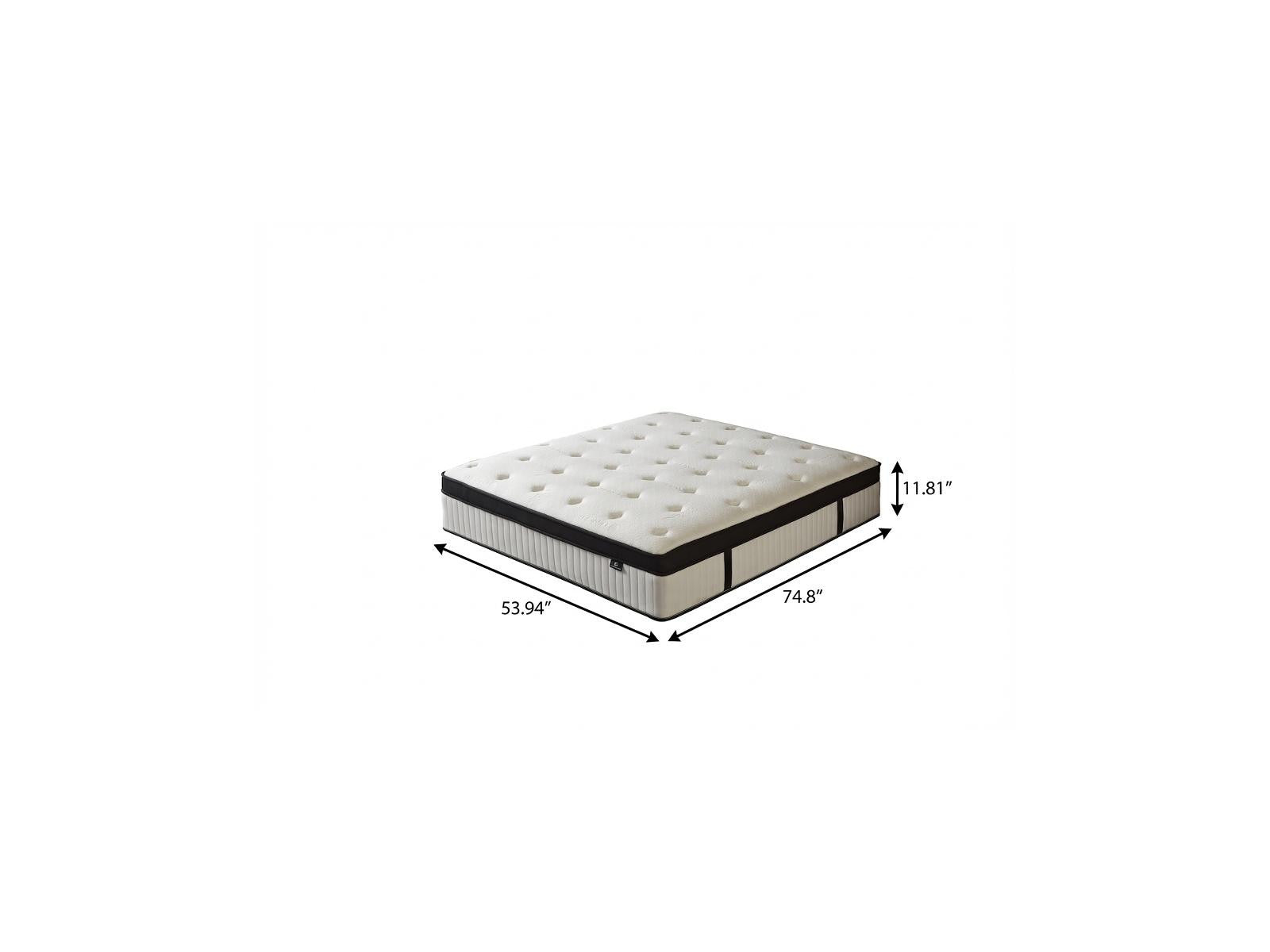 12" Full Double Memory Foam Hybrid Mattress