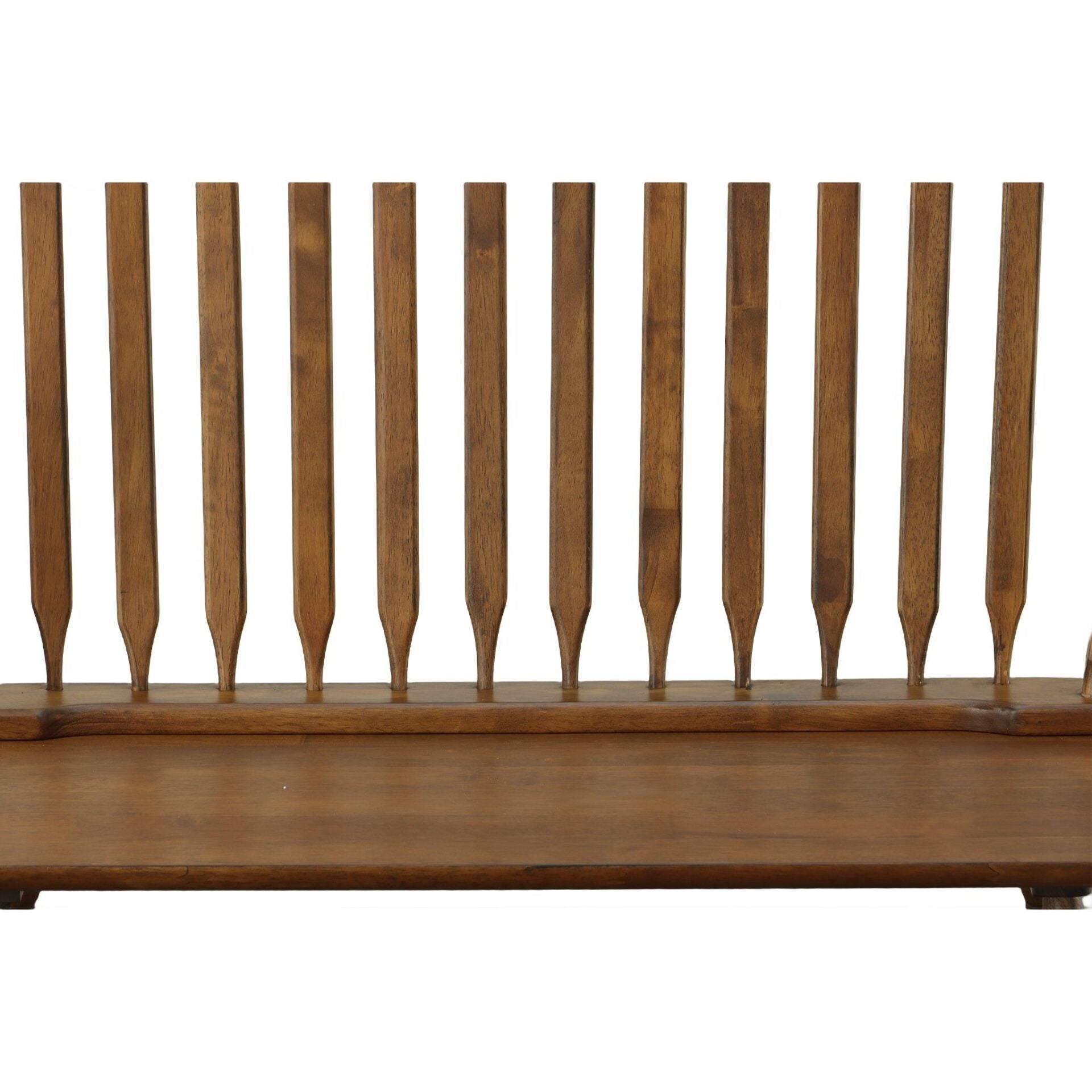 44" Oak Wood Windsor Spindle Back Bench