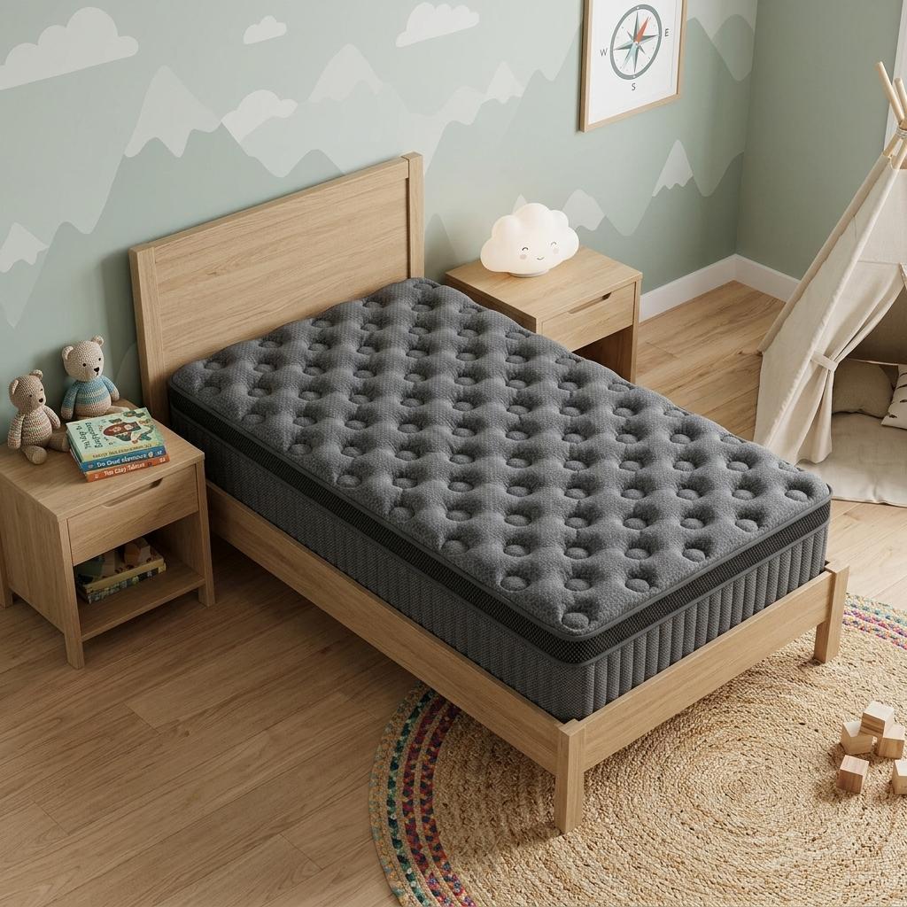 12" Twin Lumbar Support Memory Foam Hybrid Mattress
