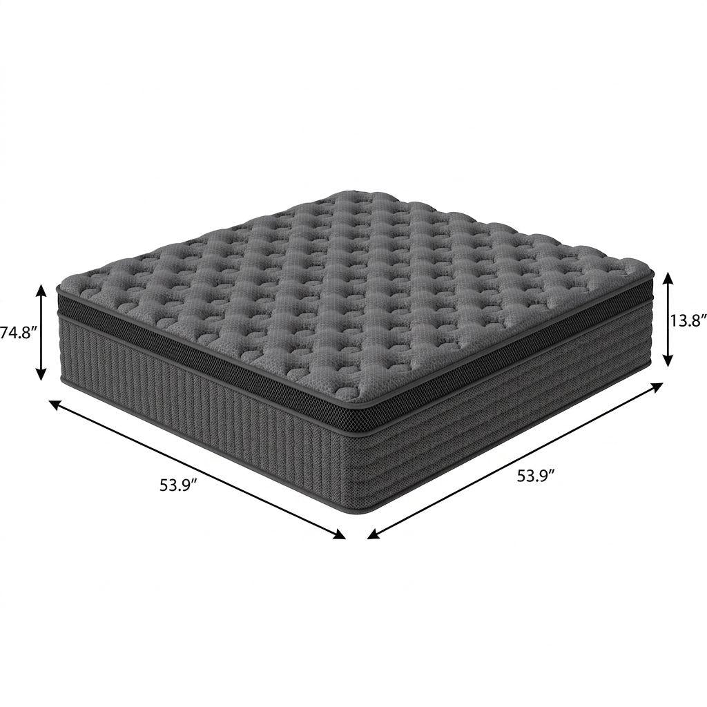14" Full Double Lumbar Support Memory Foam Hybrid Mattress