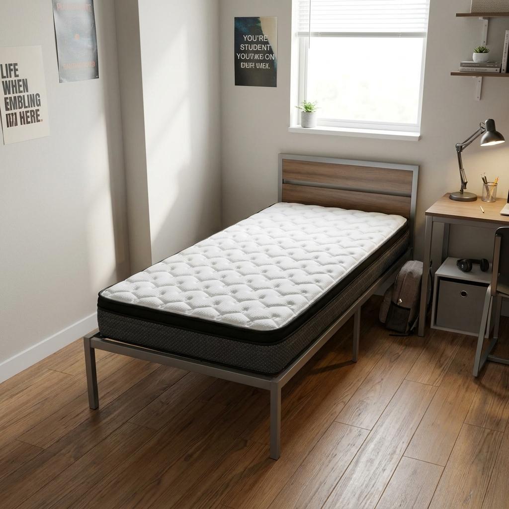 9" Twin XL Foam Medium Euro Top Foam Mattress