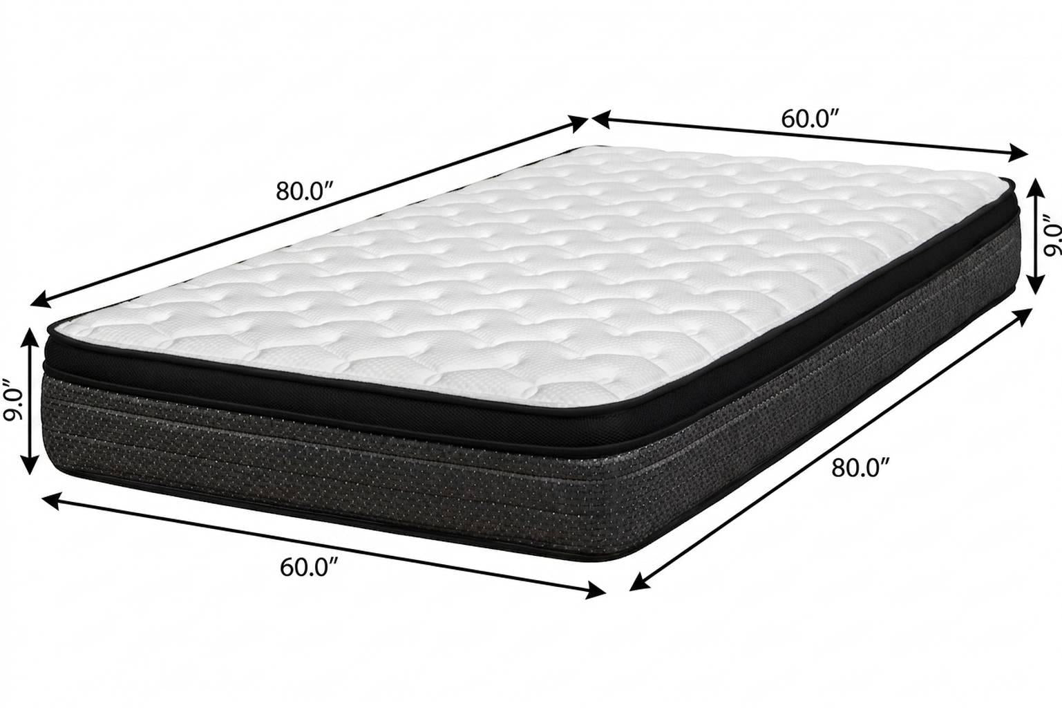 9" Queen Foam Medium Euro Top Foam Mattress