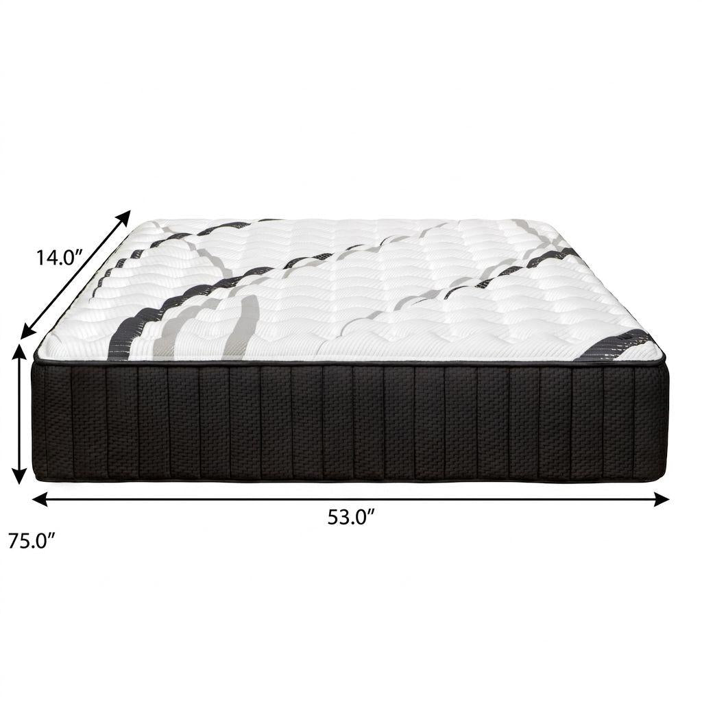 14" Graphite And Titanium Infused Full Double Gel Memory Foam Firm Hybrid Mattress