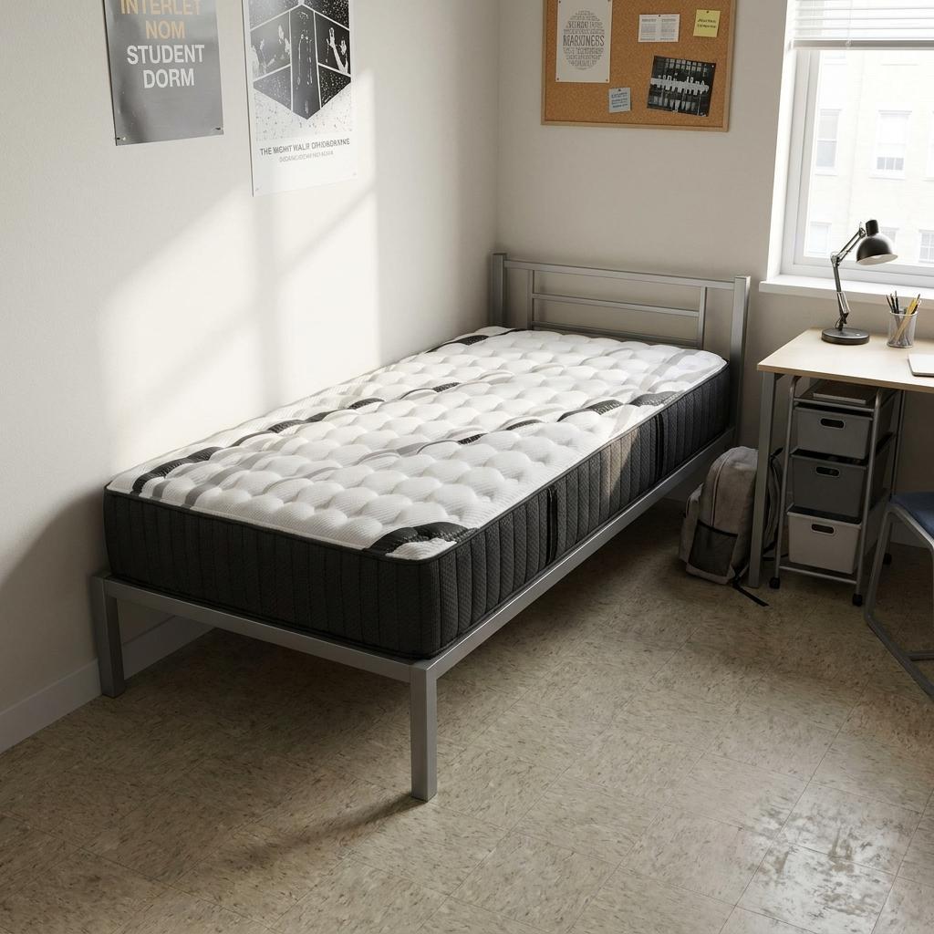 14" Graphite And Titanium Infused Twin XL Gel Memory Foam Medium Hybrid Mattress