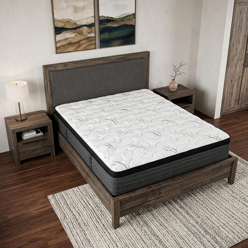 12" Queen Foam Plush Euro Top Hybrid Mattress