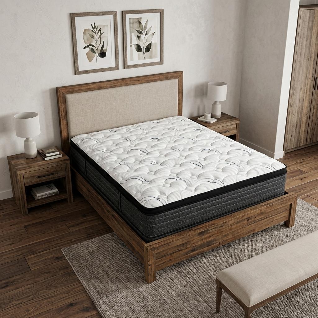 12" King Foam Plush Euro Top Hybrid Mattress