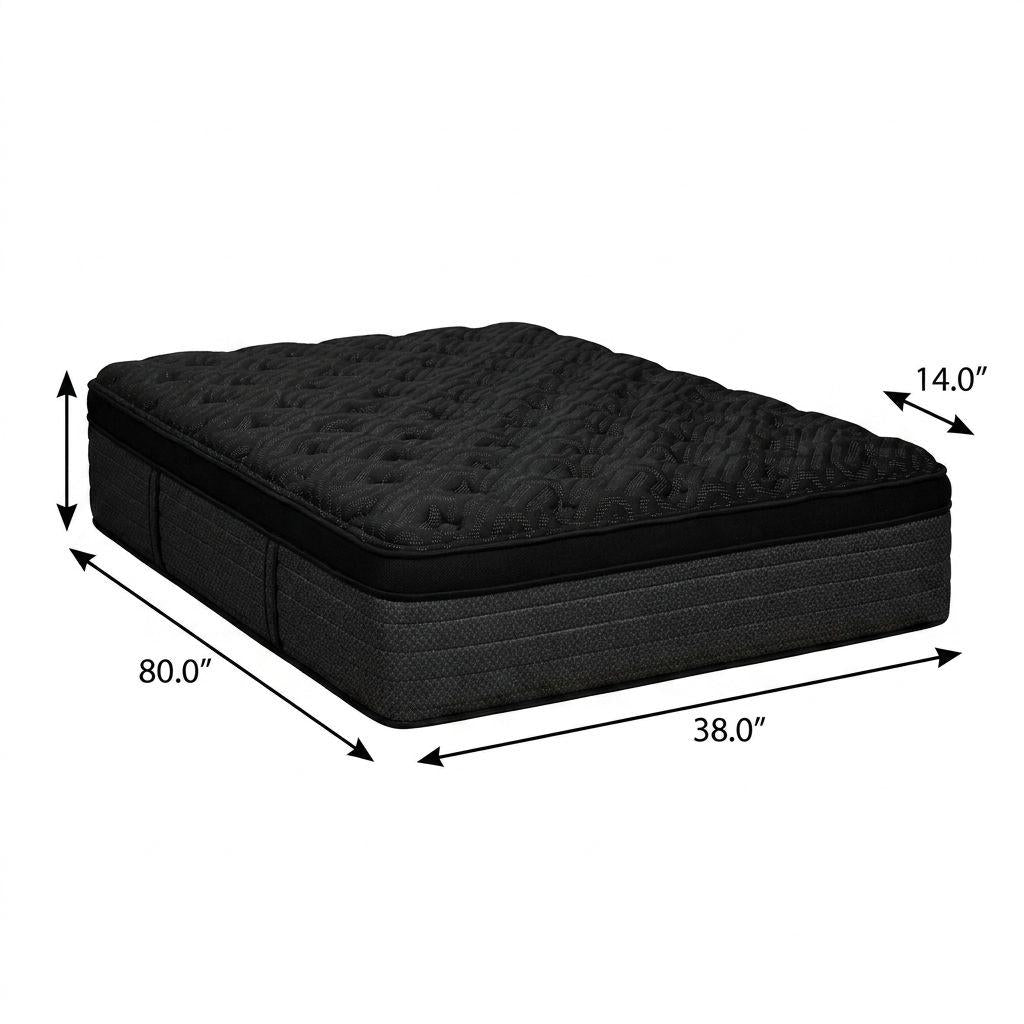 14" Copper Infused Twin XL Gel Memory Foam Plush Euro Top Hybrid Mattress
