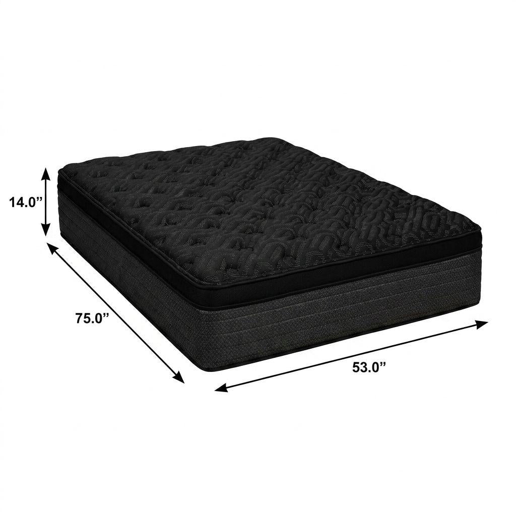 14" Copper Infused Full Double Gel Memory Foam Plush Euro Top Hybrid Mattress