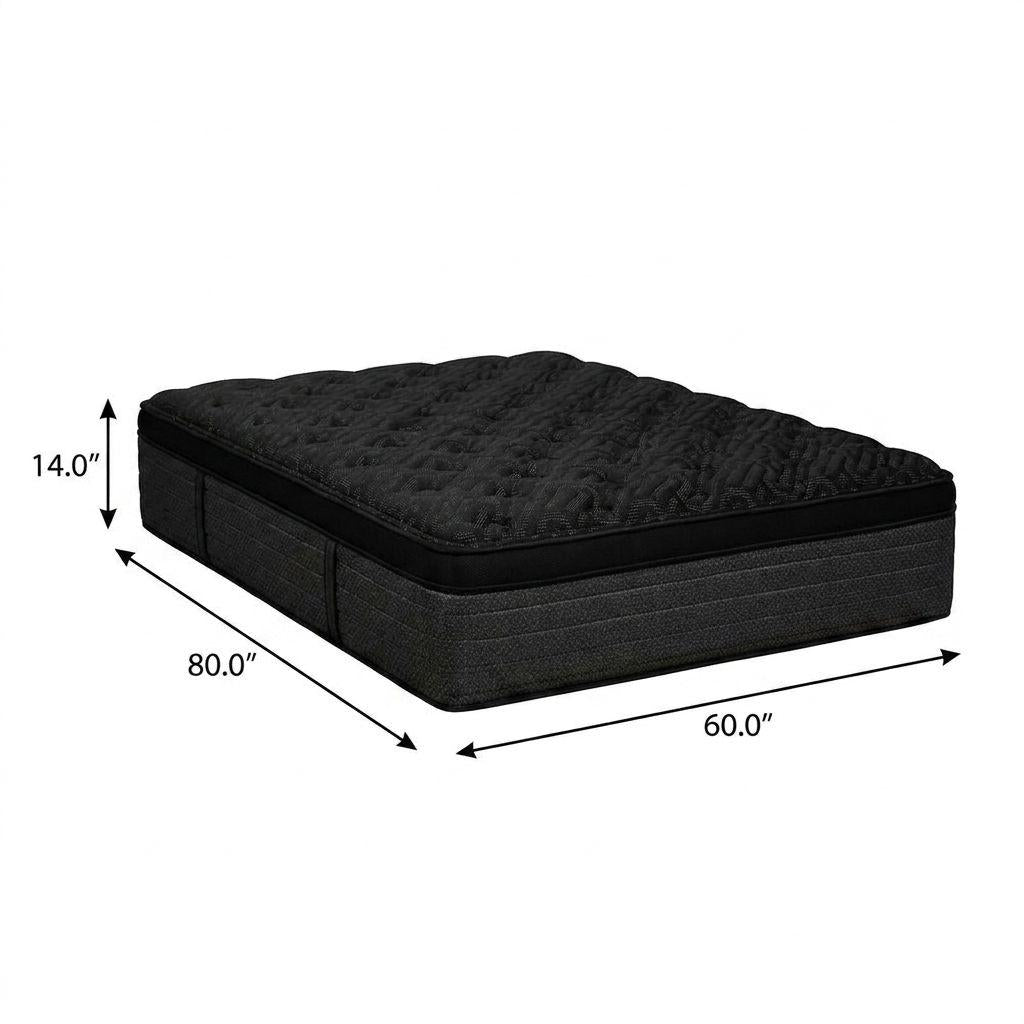 14" Copper Infused Queen Gel Memory Foam Plush Euro Top Hybrid Mattress
