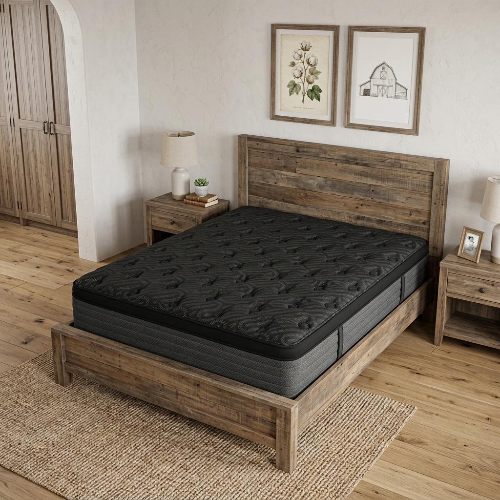 14" Copper Infused Queen Gel Memory Foam Plush Euro Top Hybrid Mattress